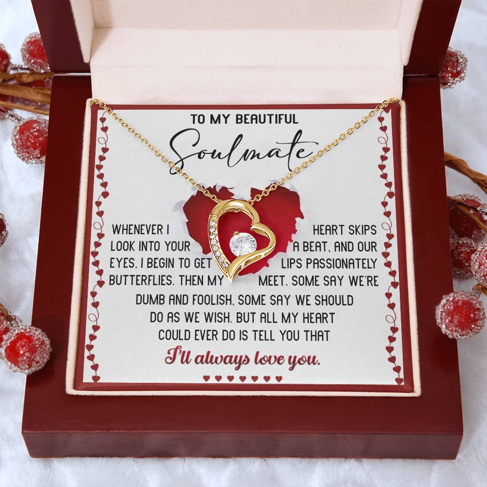 Soulmate-Always Love You-Forever Love-Necklace