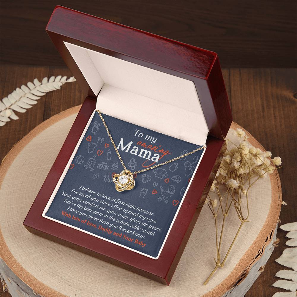 Mama To Be-At First Sight-Love Knot Necklace