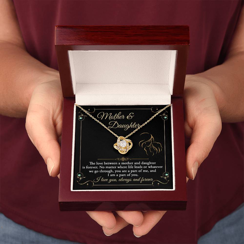 Mother Daughter-Part Of Me-Love Knot Necklace