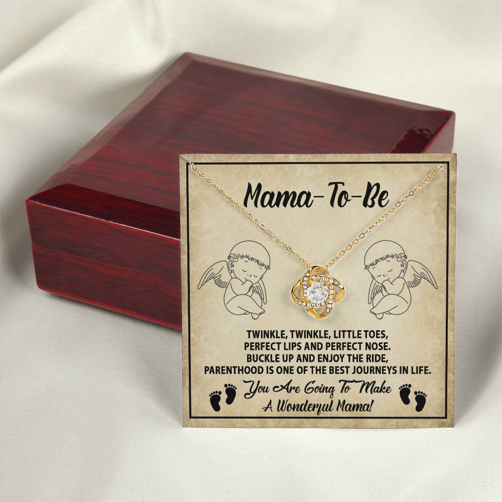 Mamma To Be-Enjoy The Ride-Love Knot Necklace