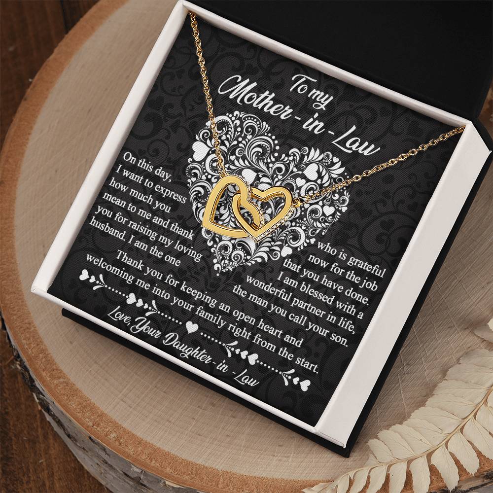 Mother-In-Law-An Open Heart-Interlocking Hearts Necklace