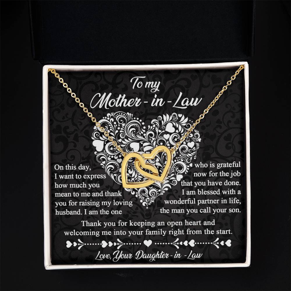 Mother-In-Law-An Open Heart-Interlocking Hearts Necklace