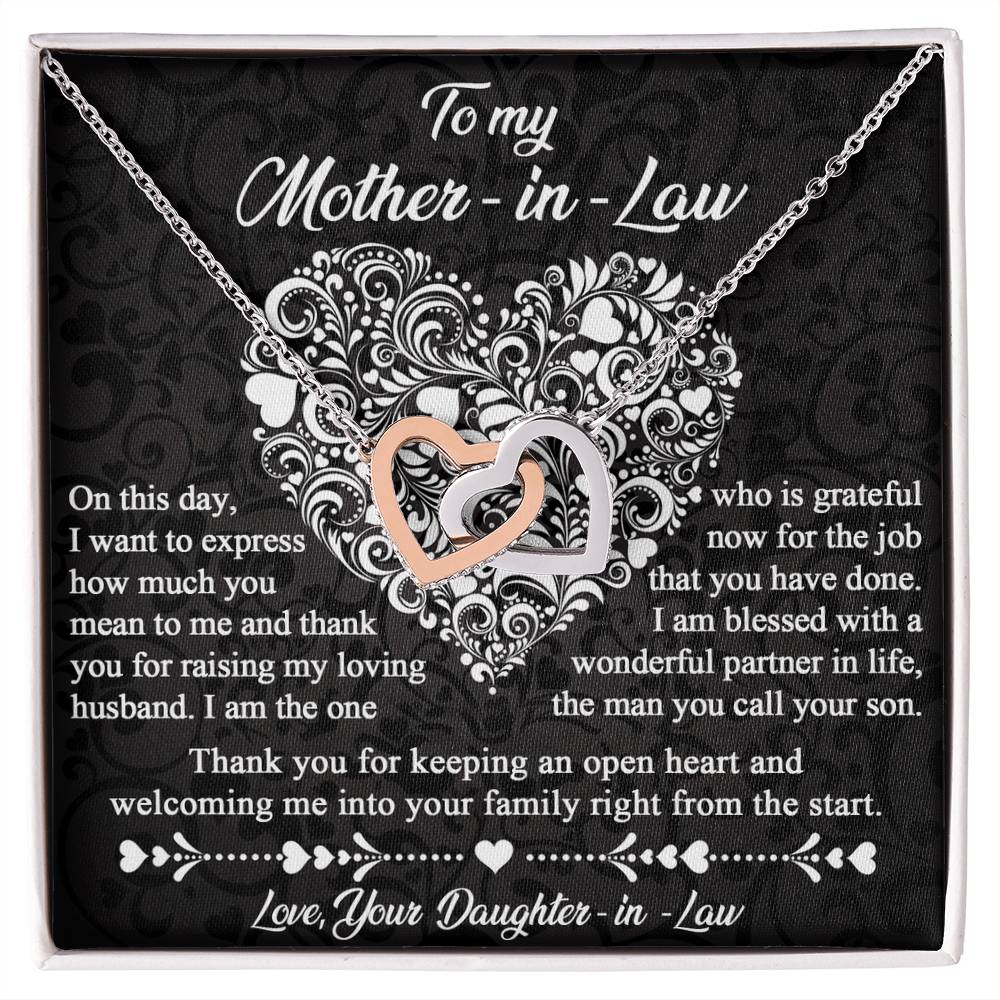 Mother-In-Law-An Open Heart-Interlocking Hearts Necklace