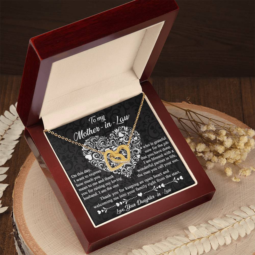 Mother-In-Law-An Open Heart-Interlocking Hearts Necklace