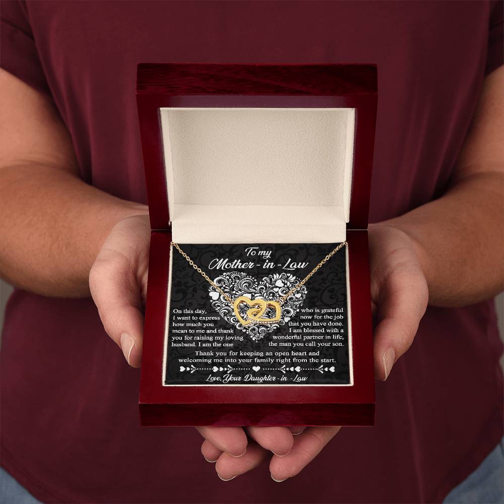 Mother-In-Law-An Open Heart-Interlocking Hearts Necklace