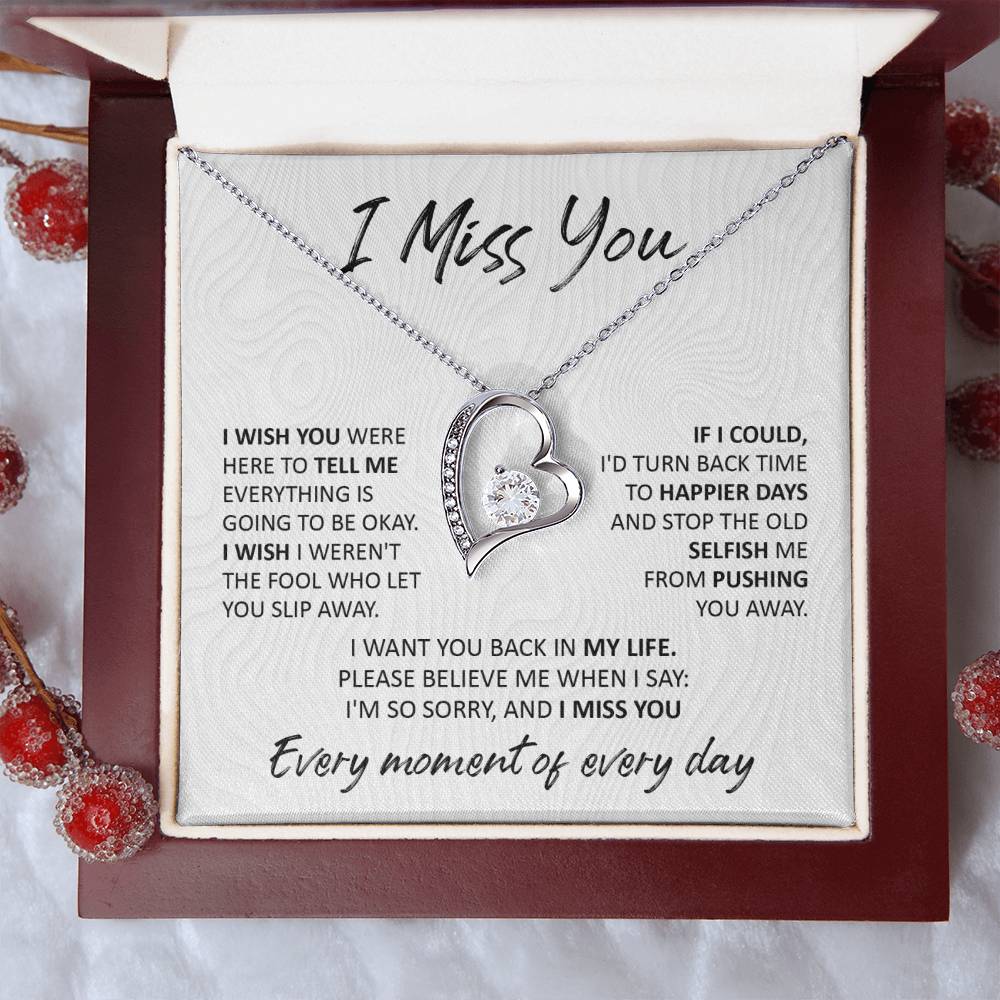 I Miss You-I Wish-Forever Love Necklace