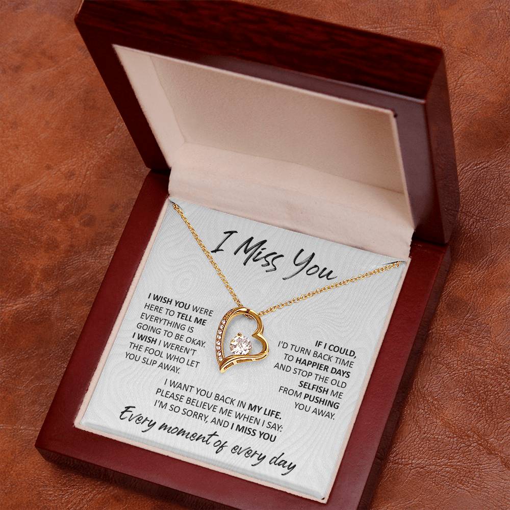 I Miss You-I Wish-Forever Love Necklace