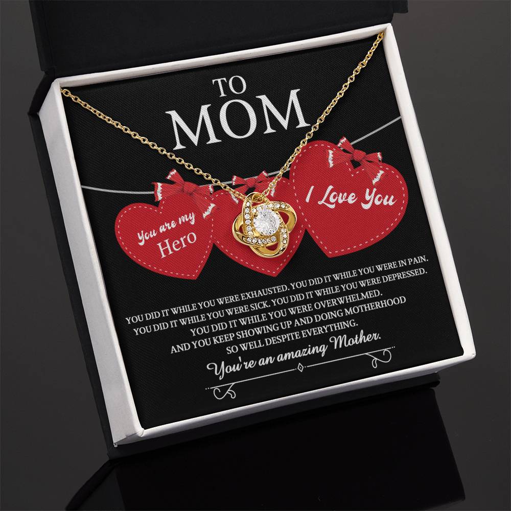 Mom-You Did It-Love Knot Necklace