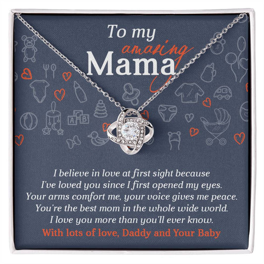 Mama To Be-At First Sight-Love Knot Necklace