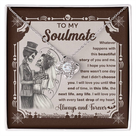 Soulmate-My Heart-Halloween-Love Knot Necklace
