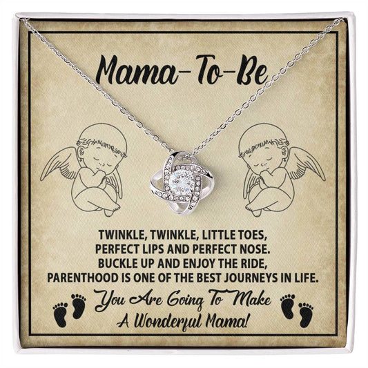 Mamma To Be-Enjoy The Ride-Love Knot Necklace