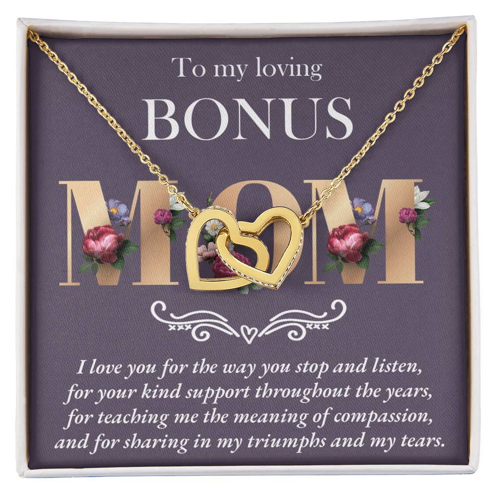 Bonus Mom-Throughout The Years-Interlocking Hearts Necklace