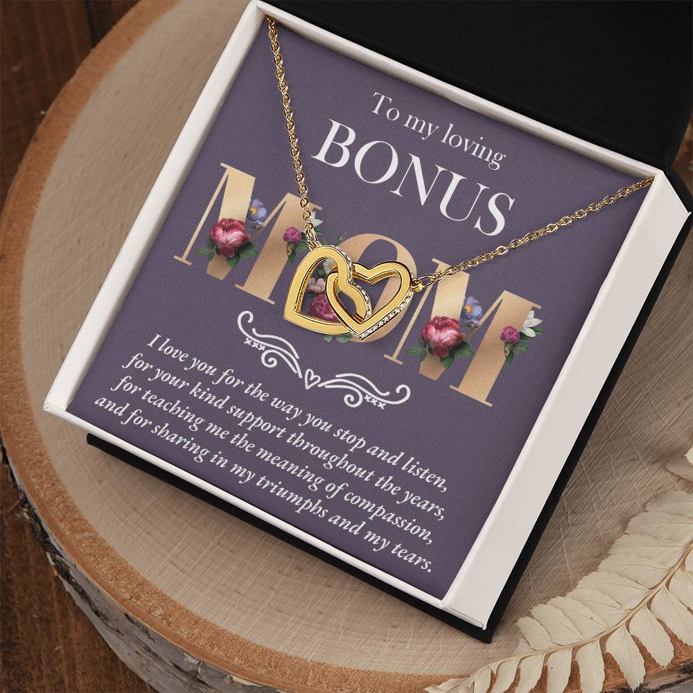 Bonus Mom-Throughout The Years-Interlocking Hearts Necklace