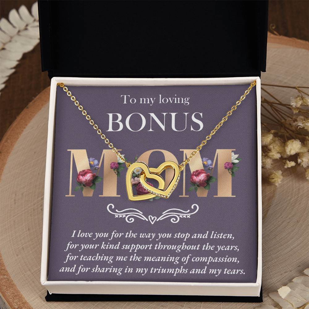 Bonus Mom-Throughout The Years-Interlocking Hearts Necklace