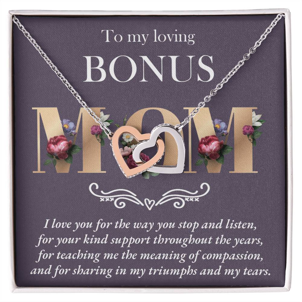 Bonus Mom-Throughout The Years-Interlocking Hearts Necklace