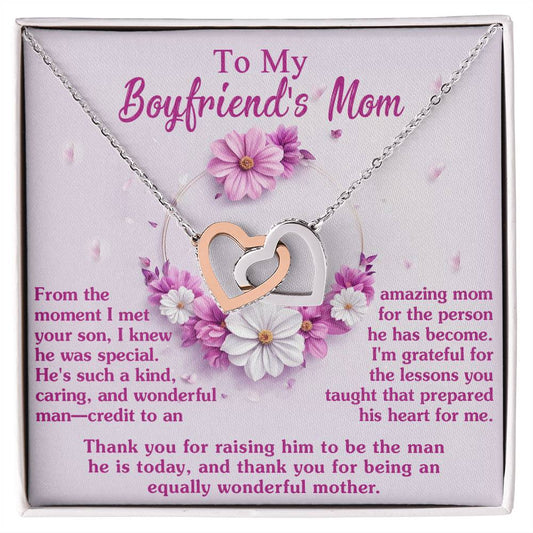 Boyfriends Mom-Wonderful Mother-Interlocking Hearts