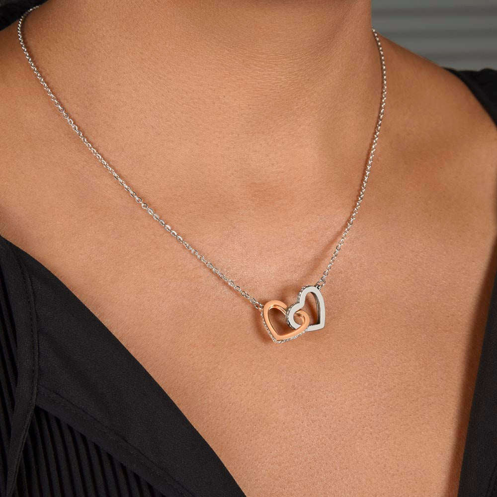 Cat Mom-When Im Mean-Interlocking Hearts Necklace