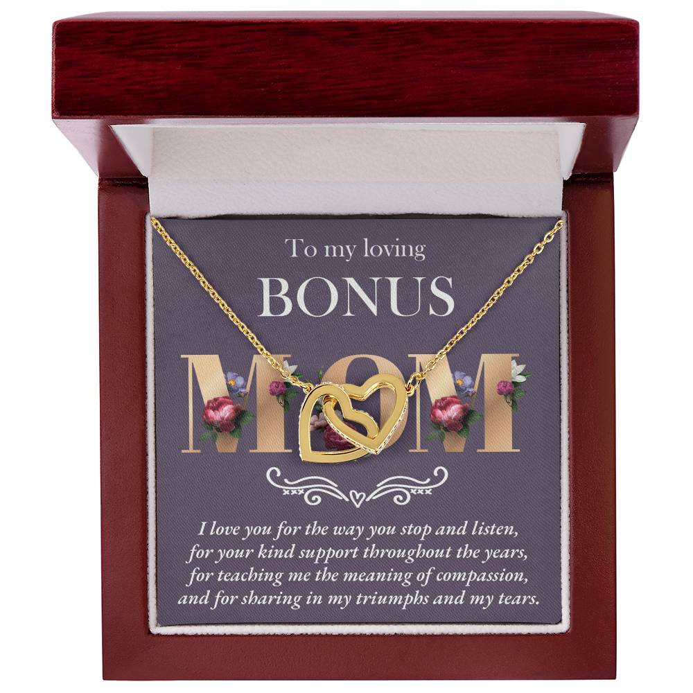 Bonus Mom-Throughout The Years-Interlocking Hearts Necklace