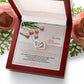 Mom-Go In Life-Interlocking Hearts Necklace