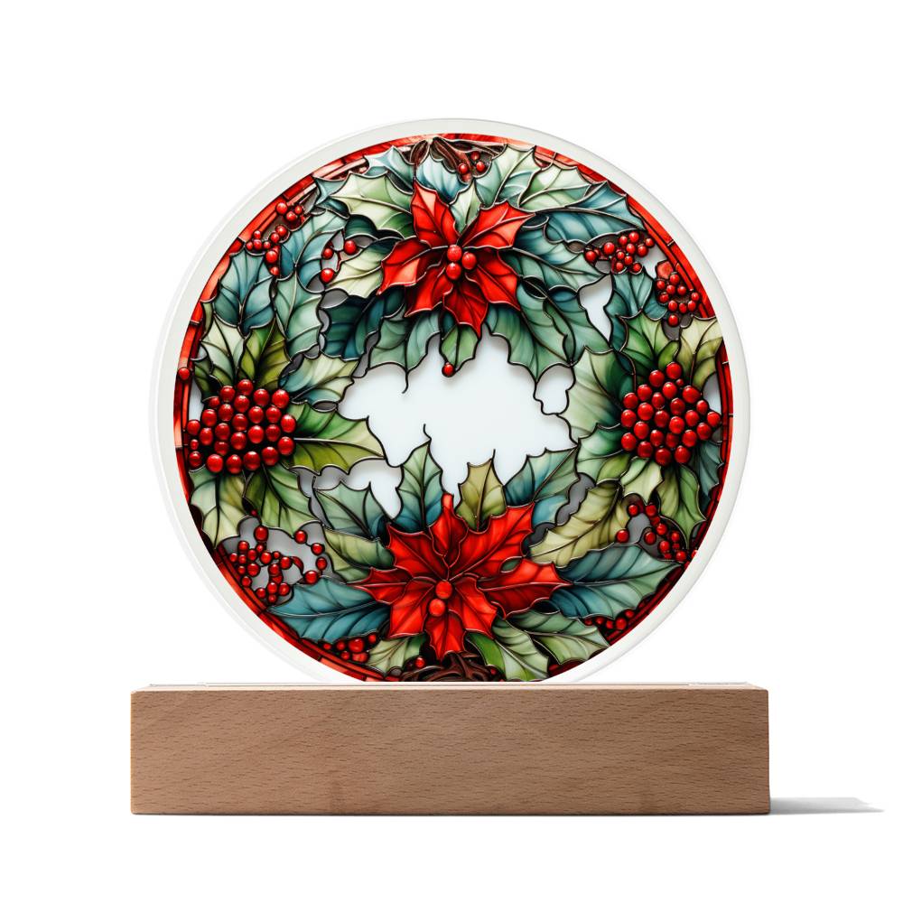 Christmas Wreath-Acrylic Circle