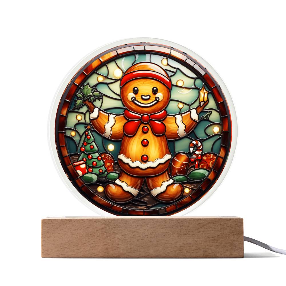 Christmas Gingerbread-Acrylic Circle