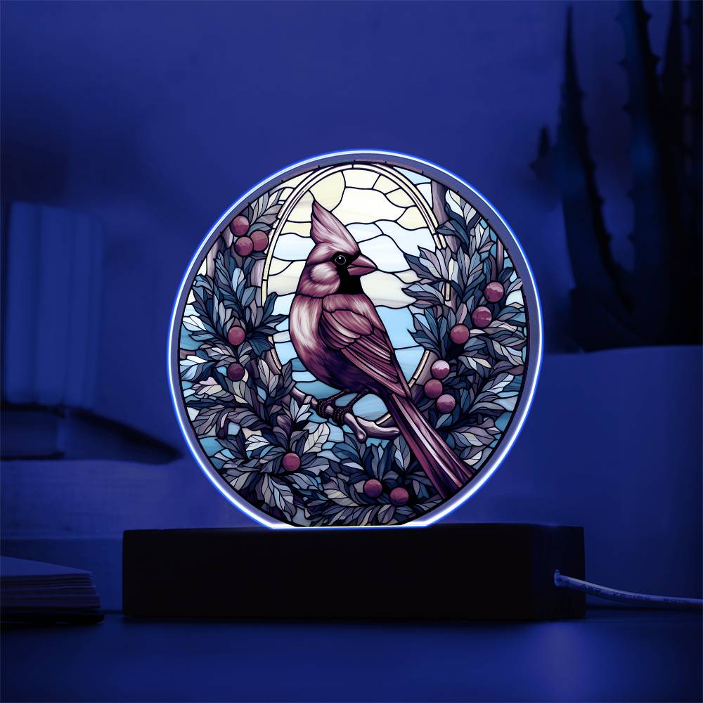 Christmas Cardinal-Acrylic Circle