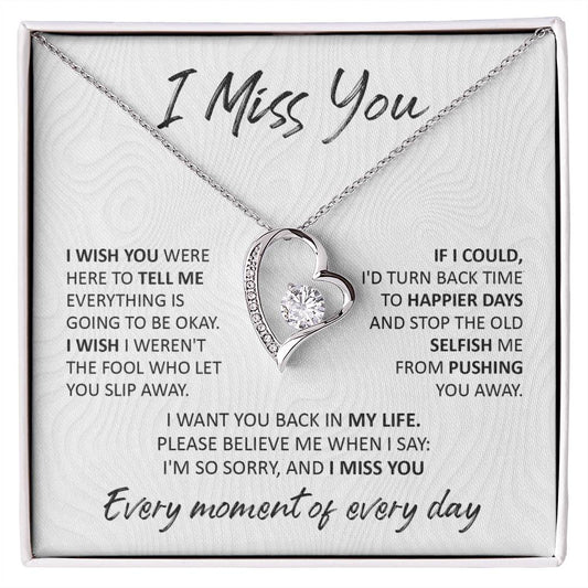 I Miss You-I Wish-Forever Love Necklace