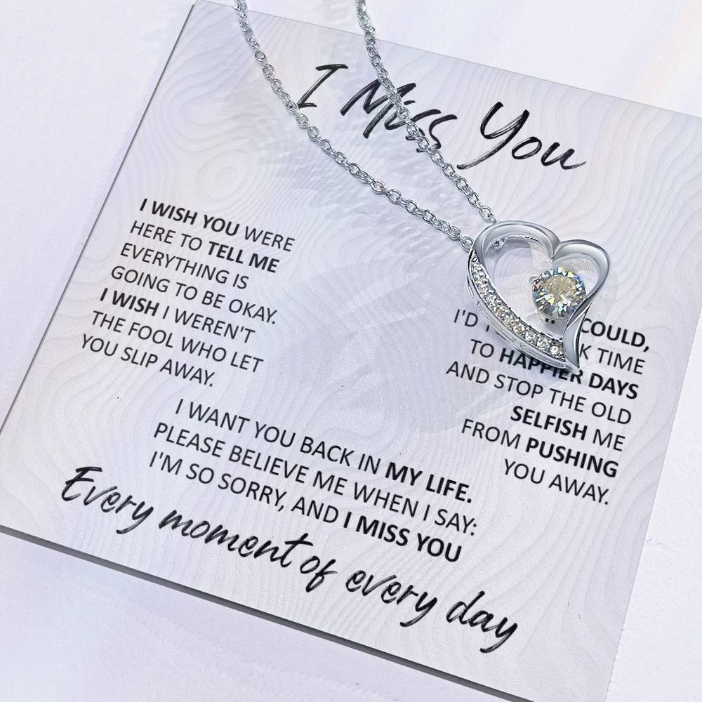 I Miss You-I Wish-Forever Love Necklace