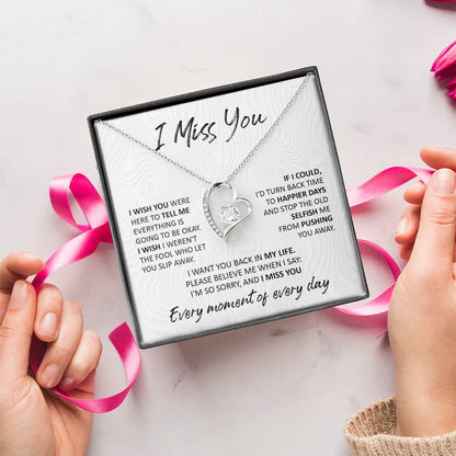 I Miss You-I Wish-Forever Love Necklace