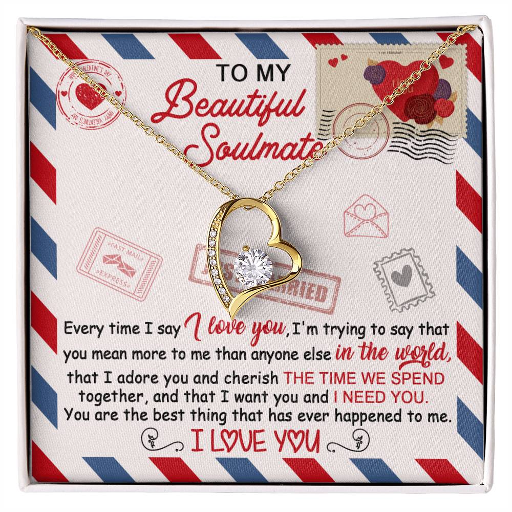 Soulmate-I Need You 2-Forever Love Necklace