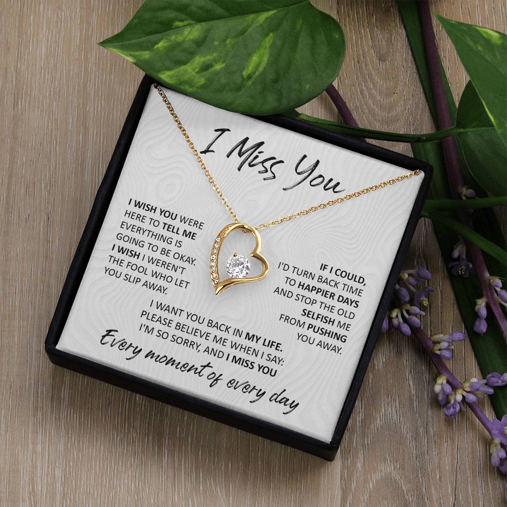 I Miss You-I Wish-Forever Love Necklace