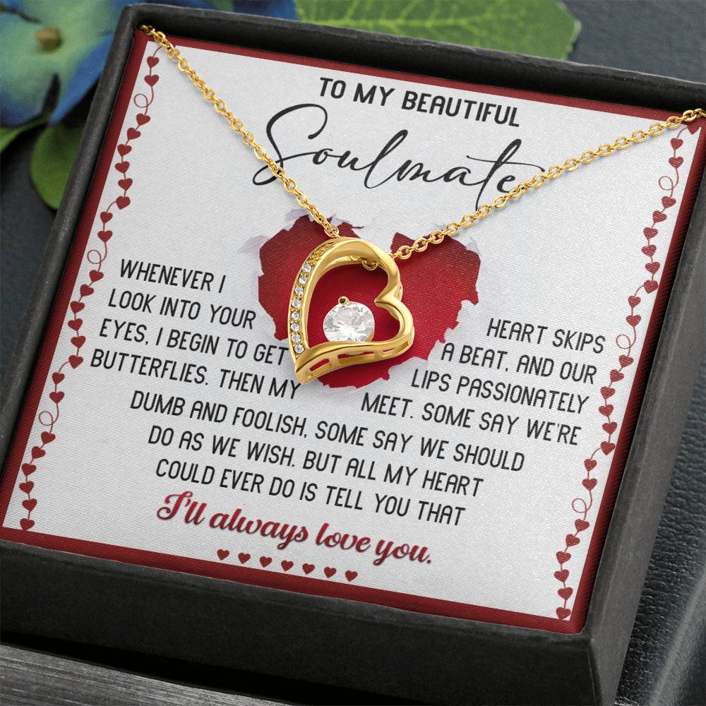 Soulmate-Always Love You-Forever Love-Necklace