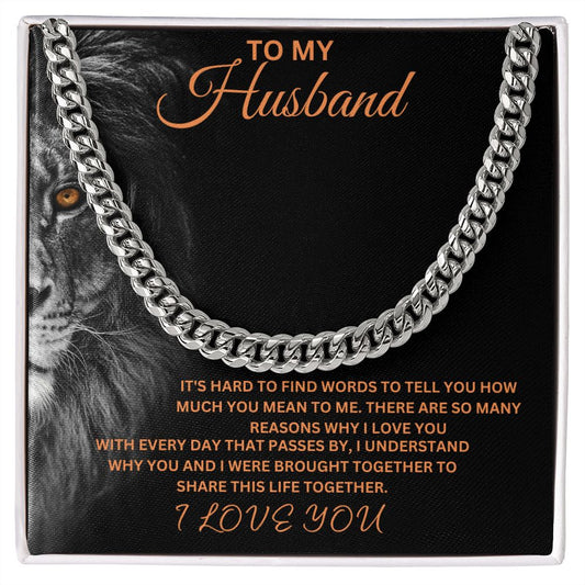 Cuban Link Chain - To My Husband