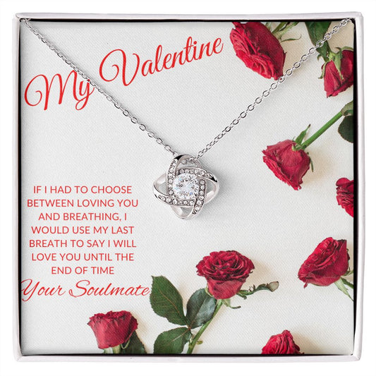 Love Knot Necklace-Valentine Rose