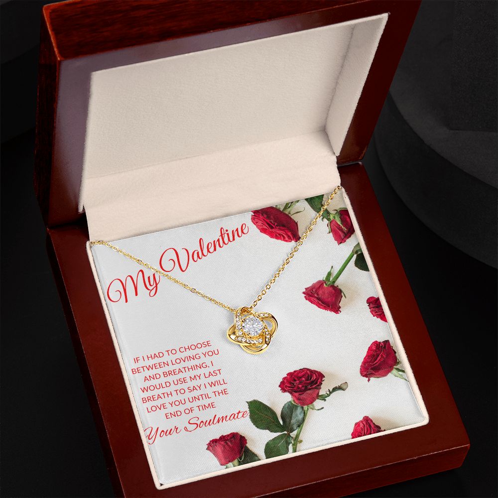 Love Knot Necklace-Valentine Rose