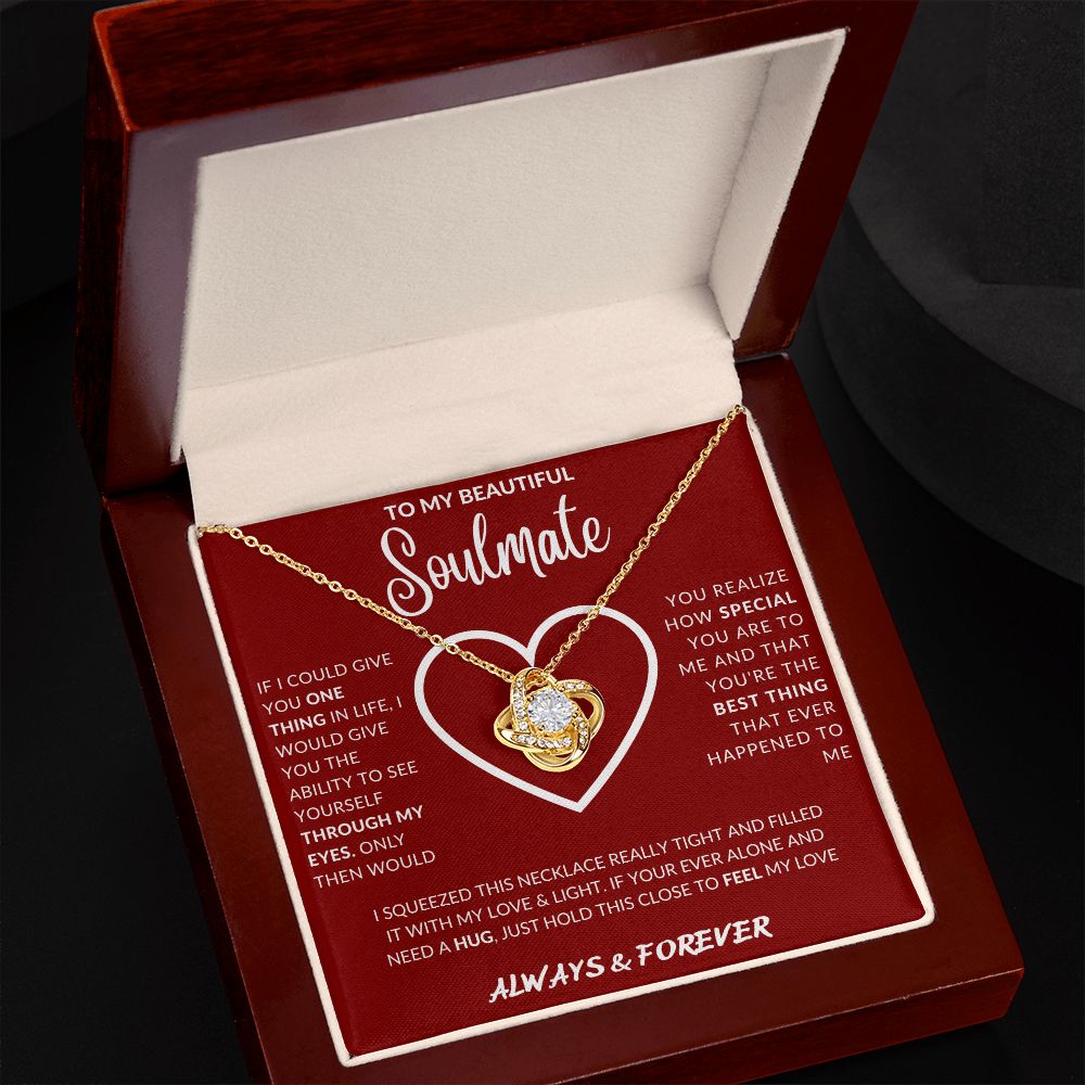 Love Knot Necklace-Red Soulmate