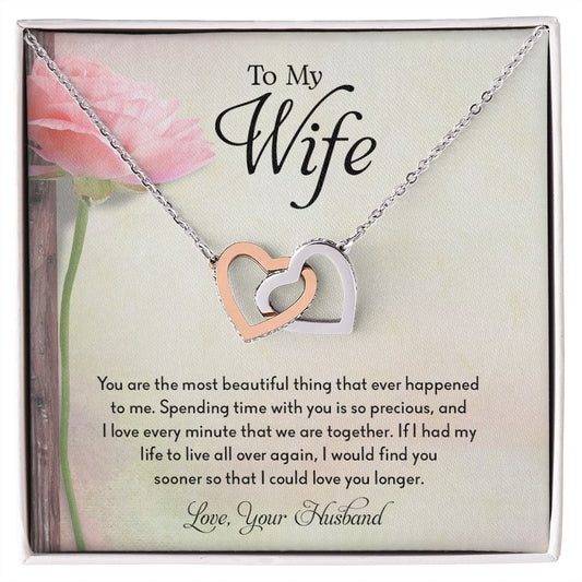 My Wife | Spend time with you - Interlocking Hearts necklace